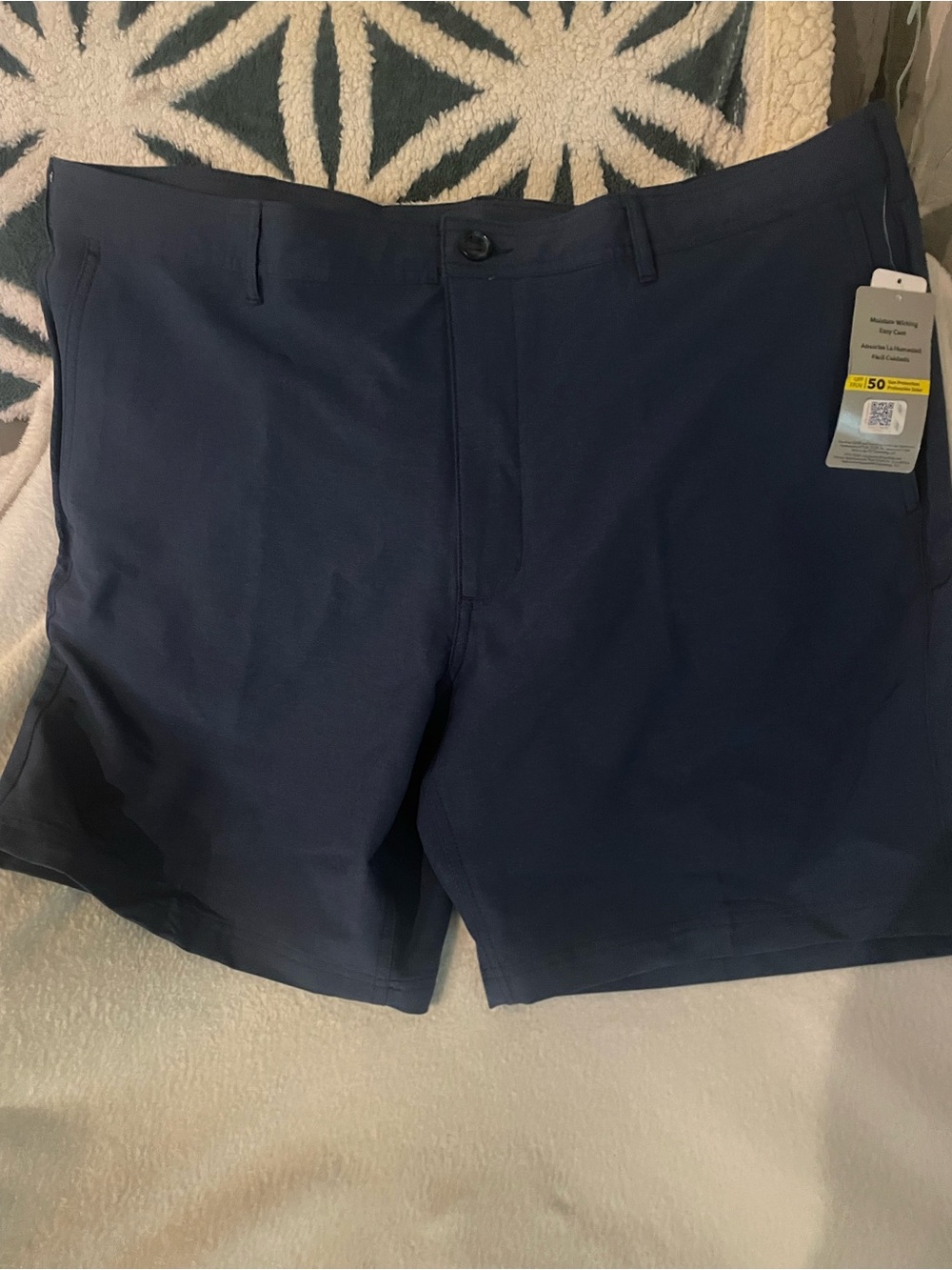 PGA Tour Men's Flat Front Shorts - Navy Blue